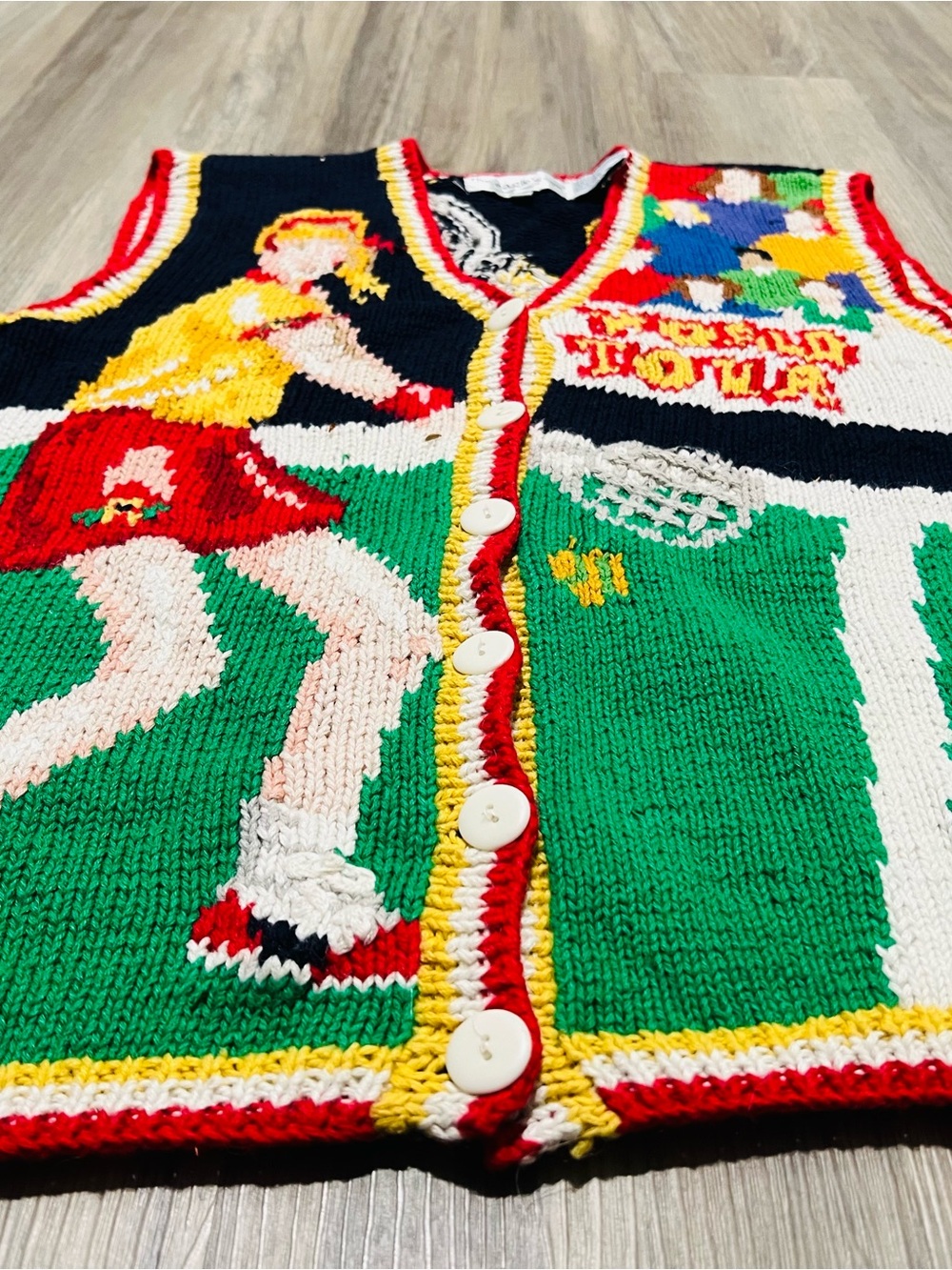 Vintage Tennis World Tour Knit Sweater Vest - Picture 8 of 8